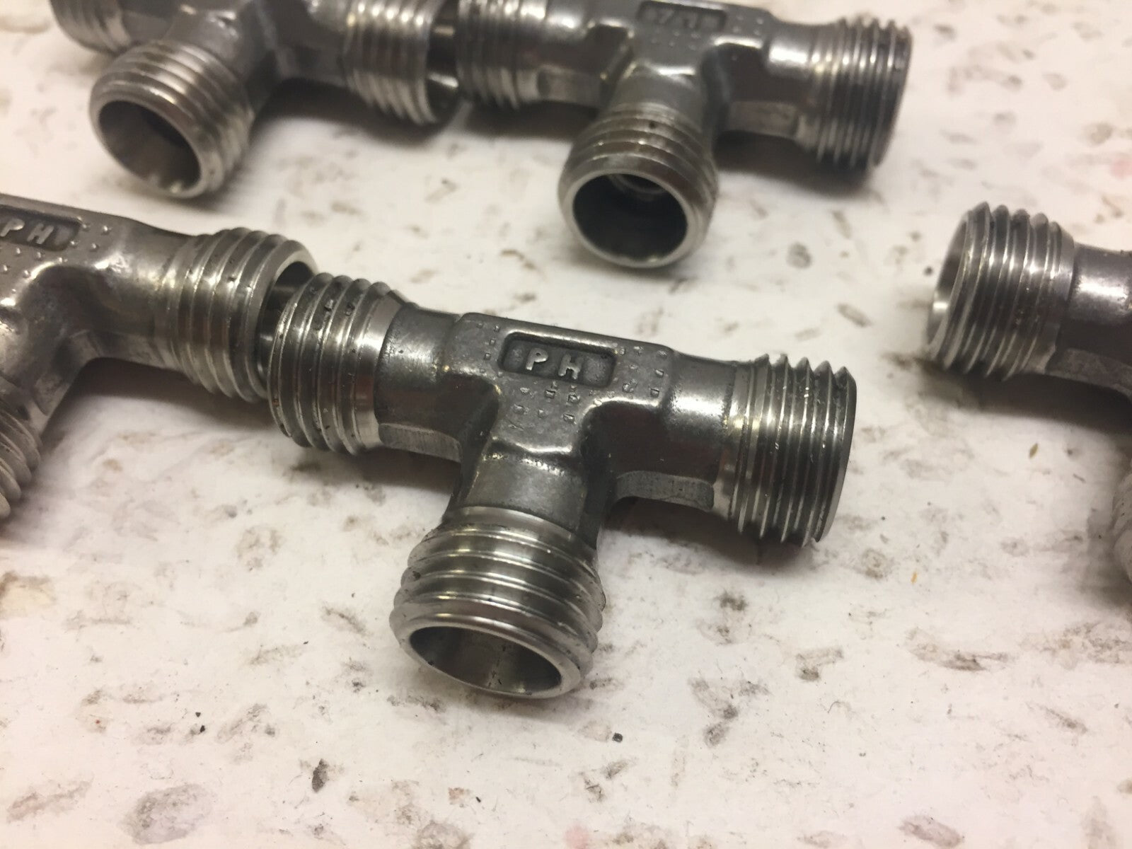 Parker Hannifin PH 71 Union Tee 5x pcs Lot of Used Stainless Steel Fittings