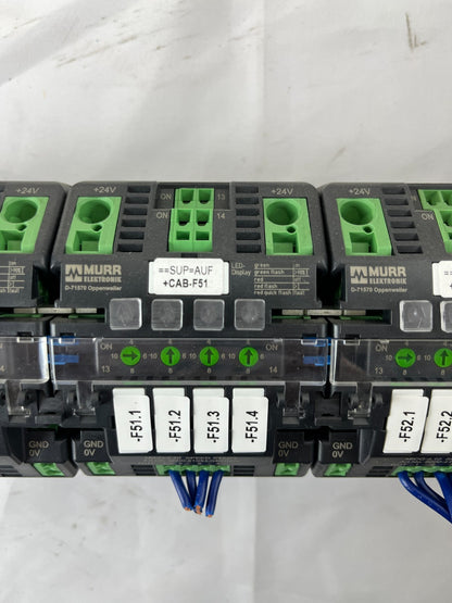 Lot of 4x Murr Elektronik D-71570 Relay Interface Modules 24VDC DIN Rail Used