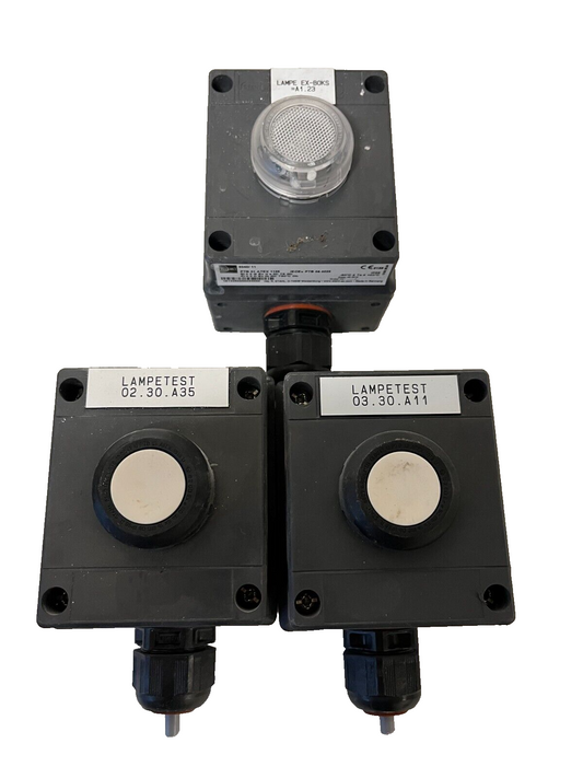 3x STAHL 8040/1180X-01L50SA05 Push Button Switches  - Used, Good Condition