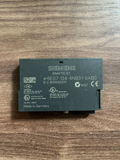 Siemens SIMATIC S7 ET200S 6ES7 134-4NB51-0AB0 2AI RTD  Analog Input Module Used