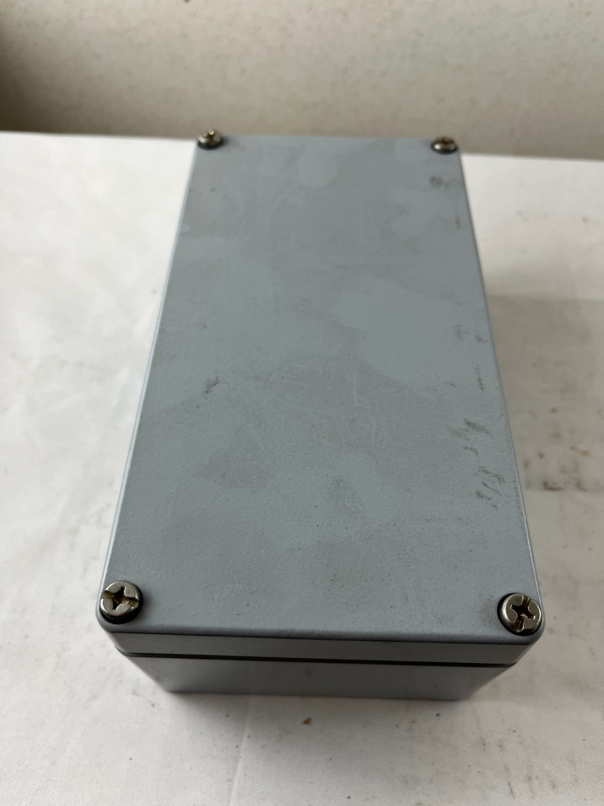 Industrial Enclosure 82x206mm Grey Junction Box Screw Lid  Spare Unit