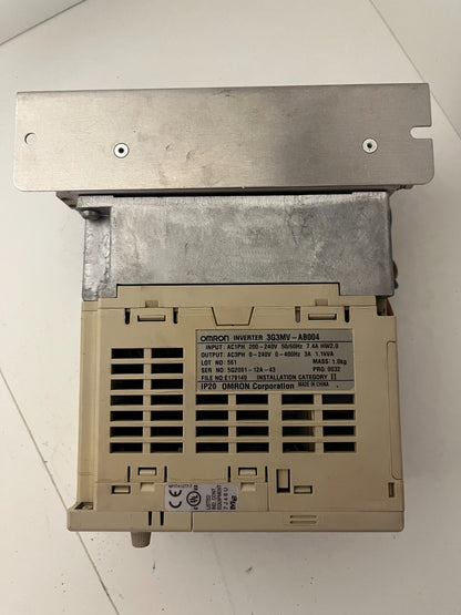 Omron Sysdrive 3G3MV-AB004 Inverter 200V 1-Phase 0.55kW - Used, Tested, Working