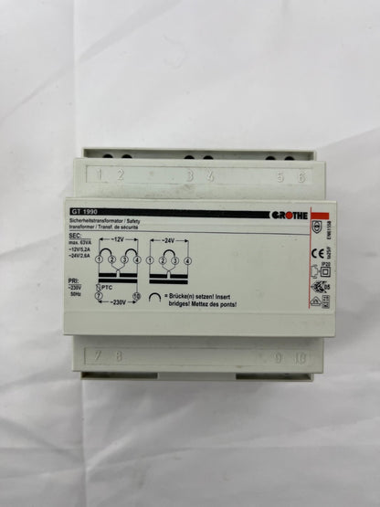 Grothe GT 1990 Safety Transformer 12/24V 5.2/2.6A Model 14160 New Open Box