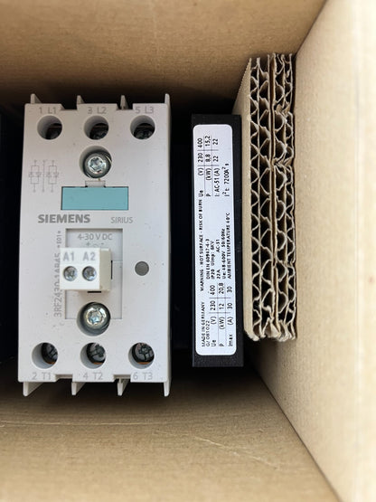 Siemens 3RF2430‑1AB45 Sirius 3‑Phase Solid State Contactor 30A 48–600Vac New