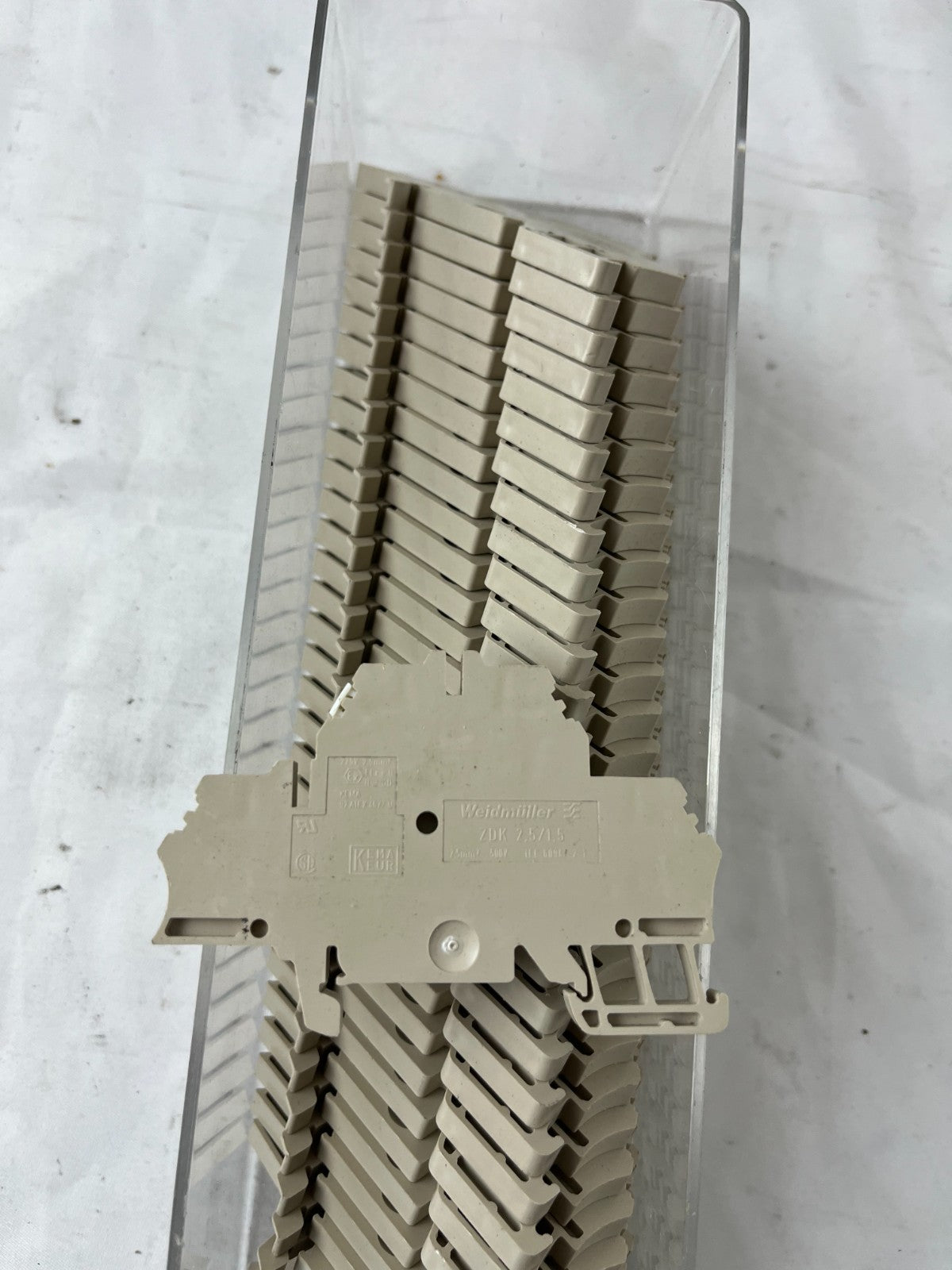 Weidmuller ZDK 2.5/1.5 Terminal Blocks DIN Rail Feed Through Lot Used Spares