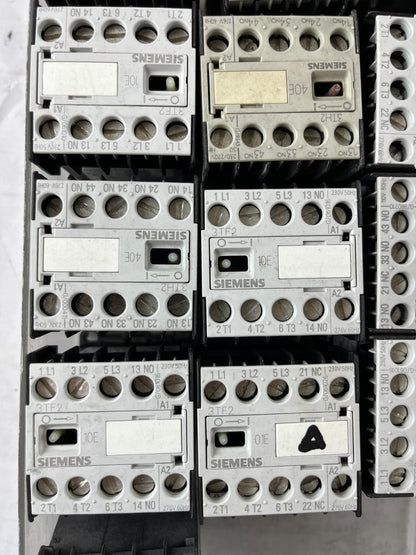 Siemens SIRIUS Contactor Relay Lot 13pcs 3TF2001 3TH2040 3TH Series Mixed Used