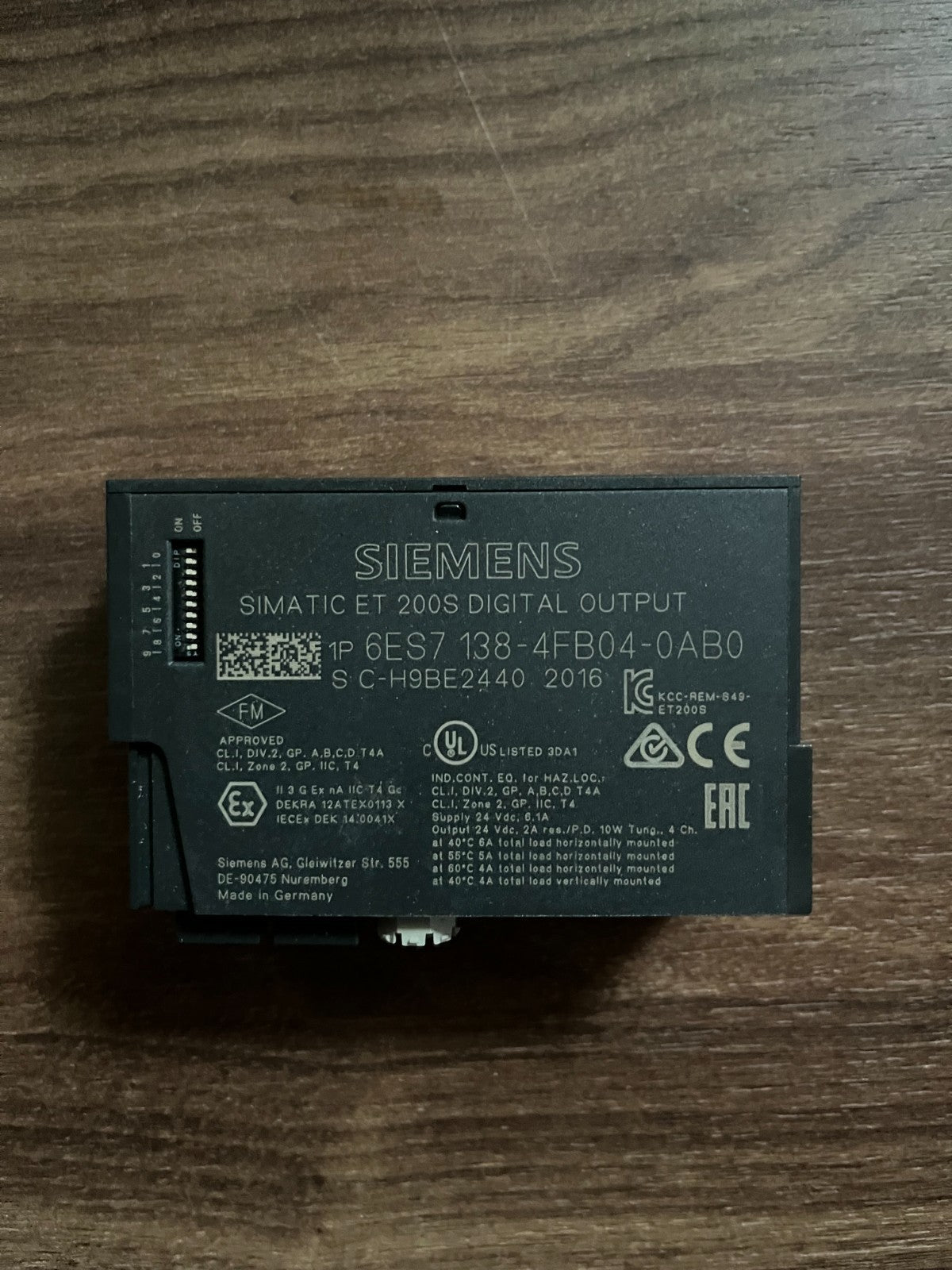 Siemens 6ES7138-4FB04-0AB0 ET 200S F-DQ 4x24V/2A PROFIsafe Digital Output Module