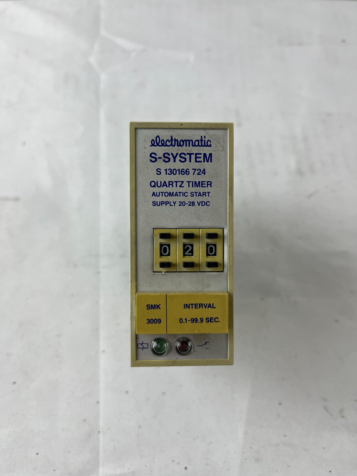 Electromatic S130166 724 Quartz Timer 20-28VDC Digital 0.1-99.9s SMK 3009