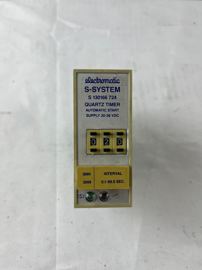 Electromatic S130166 724 Quartz Timer 20-28VDC Digital 0.1-99.9s SMK 3009