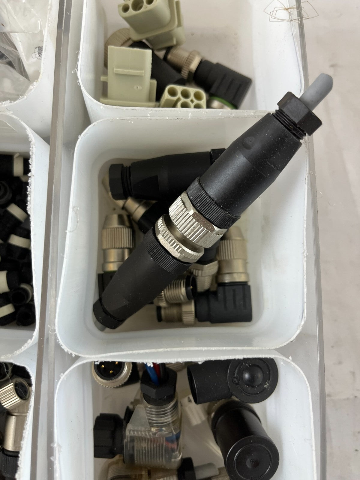 Industrial Connector Lot M12 M8 Sensor Plugs Cables Pneumatic Fittings Mix Spare
