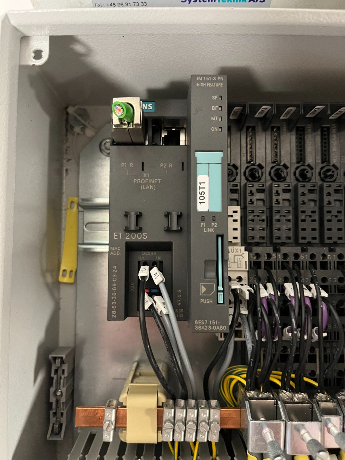 Siemens ET200S Panel IM161-3 PN High Feature Profinet IO w/ Terminal Blocks Only