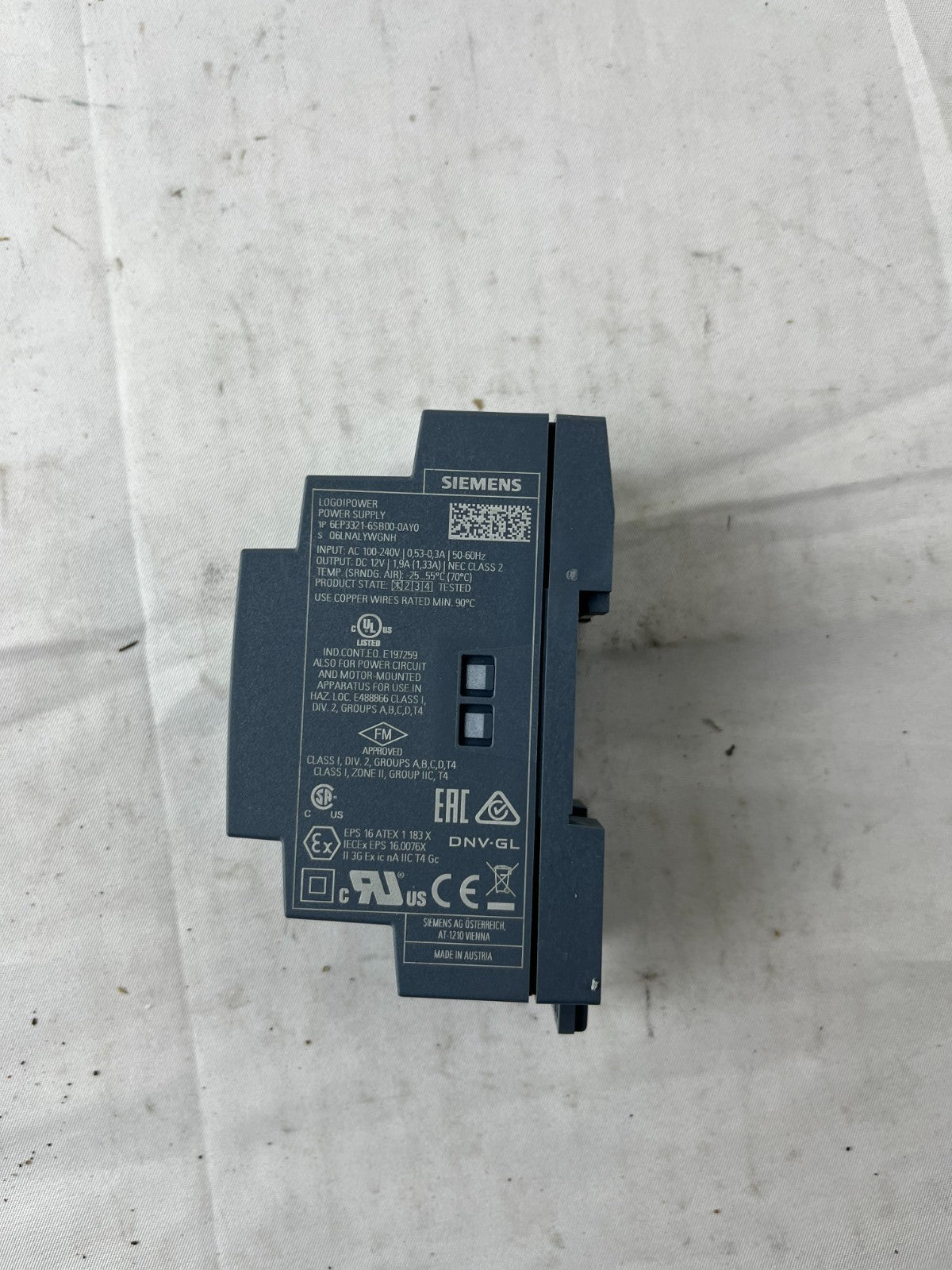 Siemens 6EP3332-6SB00-0AY0 LOGO! Power Supply 12V DC 1.9A Used Spare Part