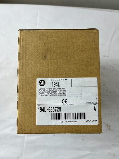 Allen-Bradley 194L-G3572M ABS Metric Enclosure for 194E A25/32 Switches New