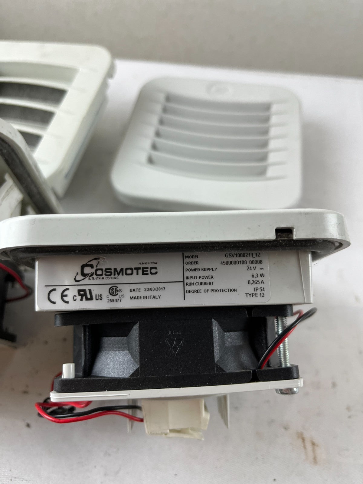 Lot of 4 Cosmotec GSV1000211 Filter Fans 24V DC Enclosure Cooling Used Working