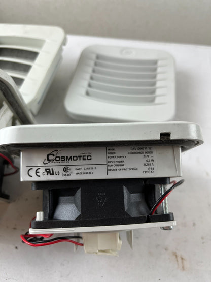 Lot of 4 Cosmotec GSV1000211 Filter Fans 24V DC Enclosure Cooling Used Working