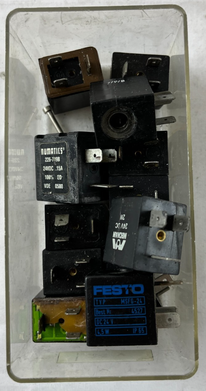 Solenoid Coil Lot Festo Numatics Huba 24VDC Mixed Industrial Used Spare Units