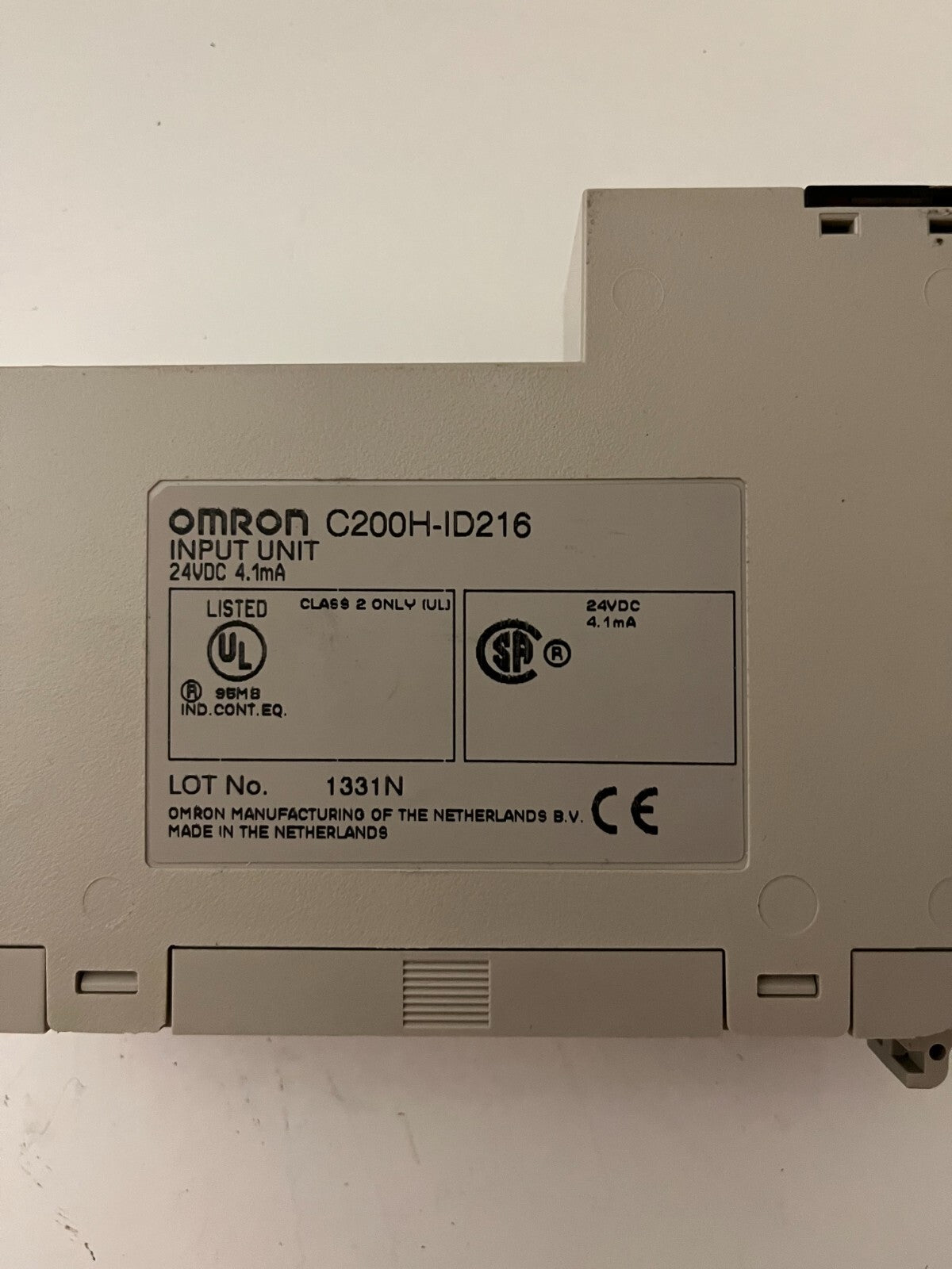 Omron C200H-ID216 Input Unit 24VDC 4.1mA PLC Module - Used, Tested Working