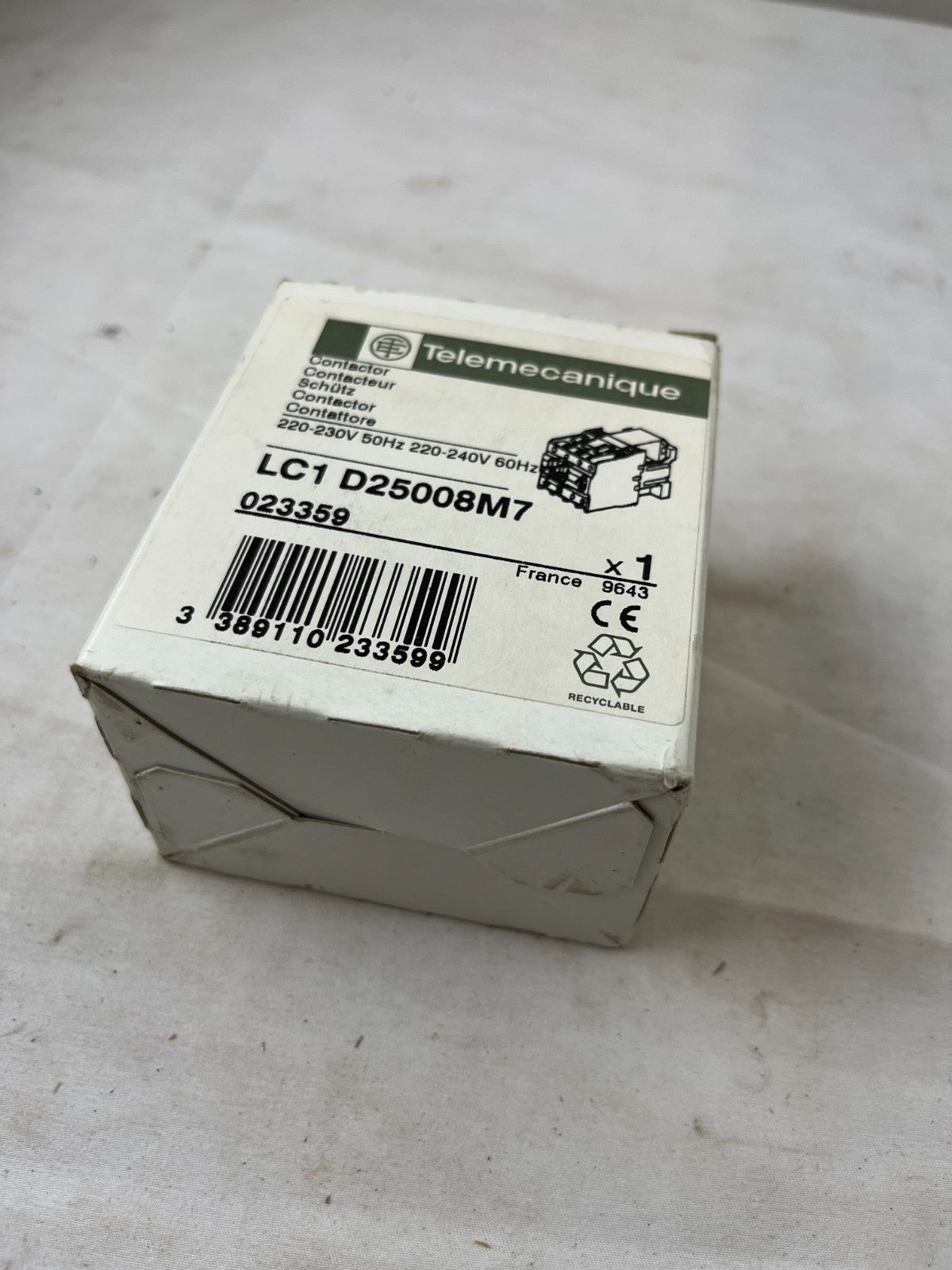 Telemecanique LC1D25008M7 Contactor 4-Pole 40A AC-1 2NO/2NC 220–240V AC Coil New