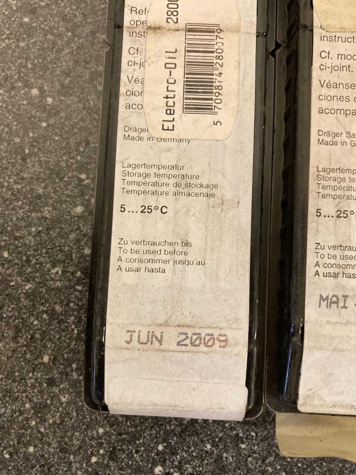 Lot of 5 x 10 Dräger Carbon Monoxide test tubes - Never used, but ALL EXPIRED!