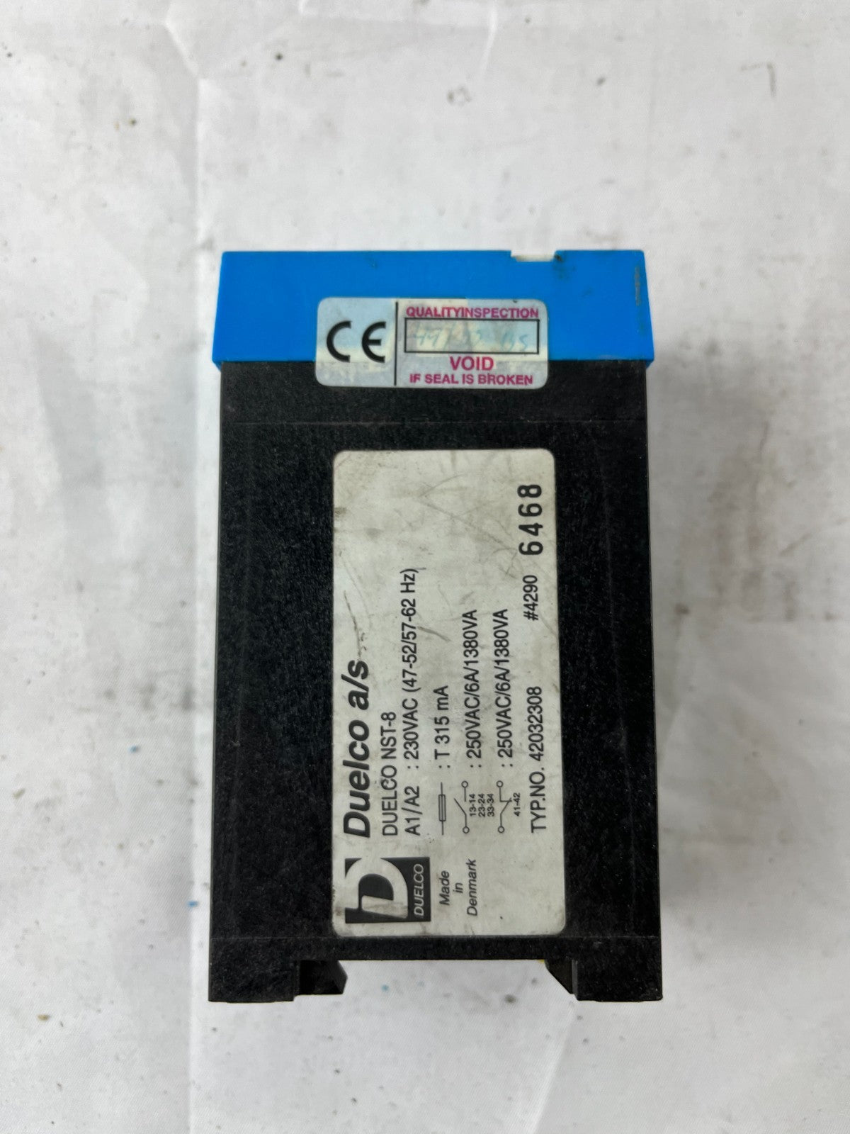 Duelco NST-8 Emergency Stop Safety Relay 230VAC USED Tested DK Danish
