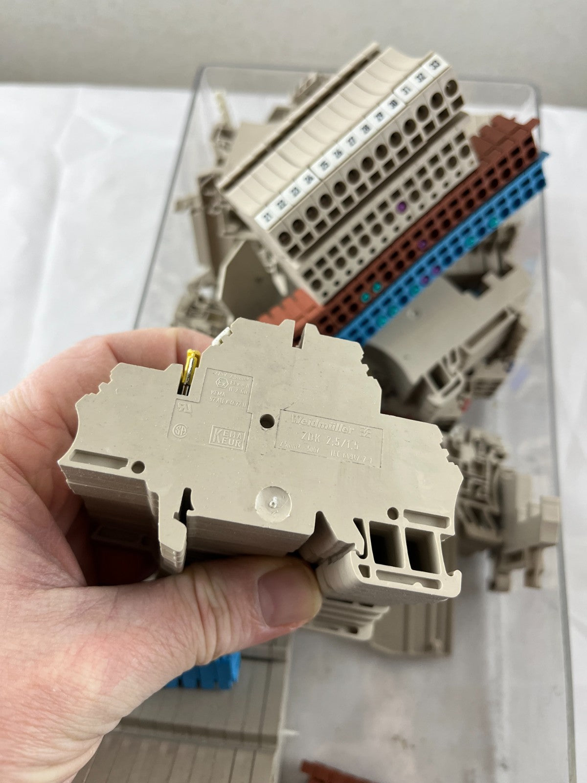 DIN Rail Terminal Block Lot Weidmuller ZDK 2.5 Used Working Industrial Mixed