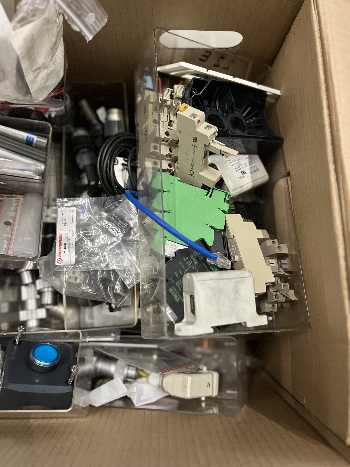 Mixed Industrial Automation Components Connectors Relays Terminal Blocks Lot
