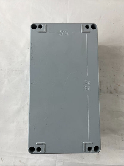 Industrial Enclosure 82x206mm Grey Junction Box Screw Lid  Spare Unit