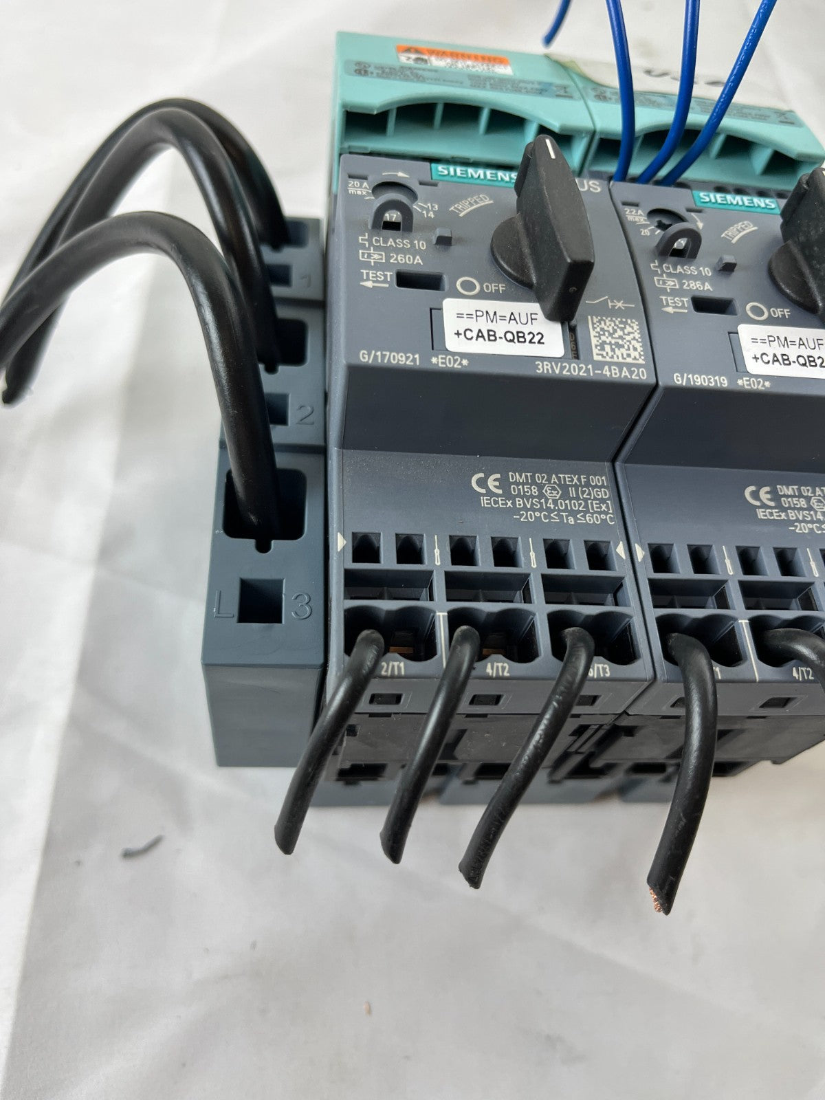 Siemens Sirius 3RV2021 Motor Protection Breaker Assembly 3RV2021-4BA20 Lot