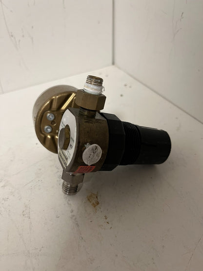 Oxygen Pressure Regulator 0–10 bar WIKA Gauge Inline Brass Used Working