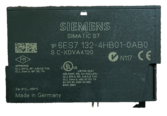 Siemens SIMATIC S7 6ES7 132-4HB01-0AB0 ET200S 2RO Relay Output Module 120V/230V