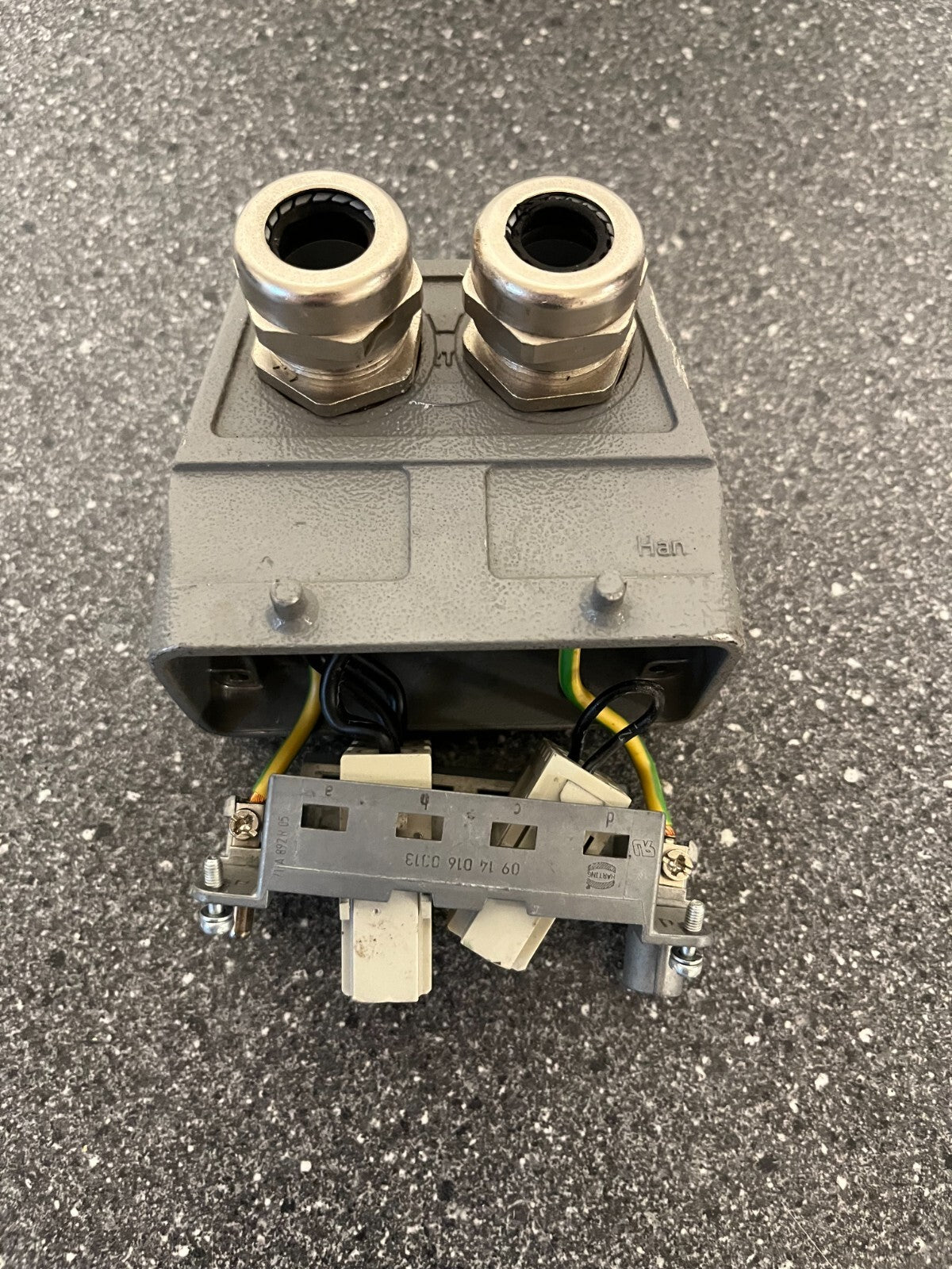 Harting Han Industrial Connector with Mixed Power & Data Modules - Used