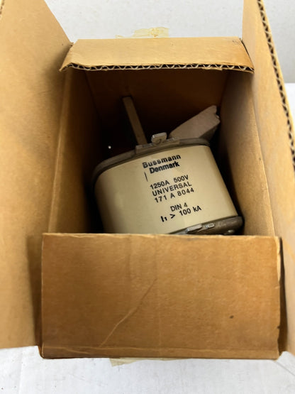 Bussmann 171A8044 Universal DIN 4 Fuse 1250A 500V High Speed NH New Spare