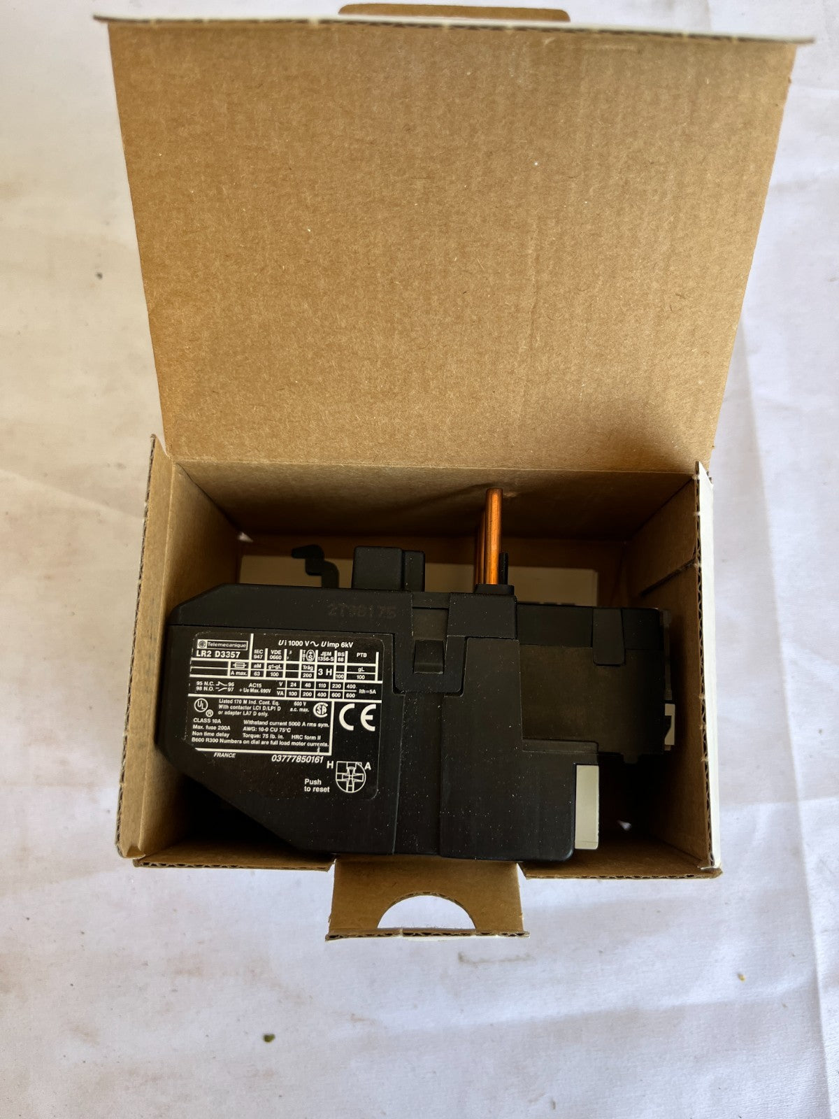Telemecanique LR2 D3357 Thermal Overload Relay 37-50A New Spare Unit