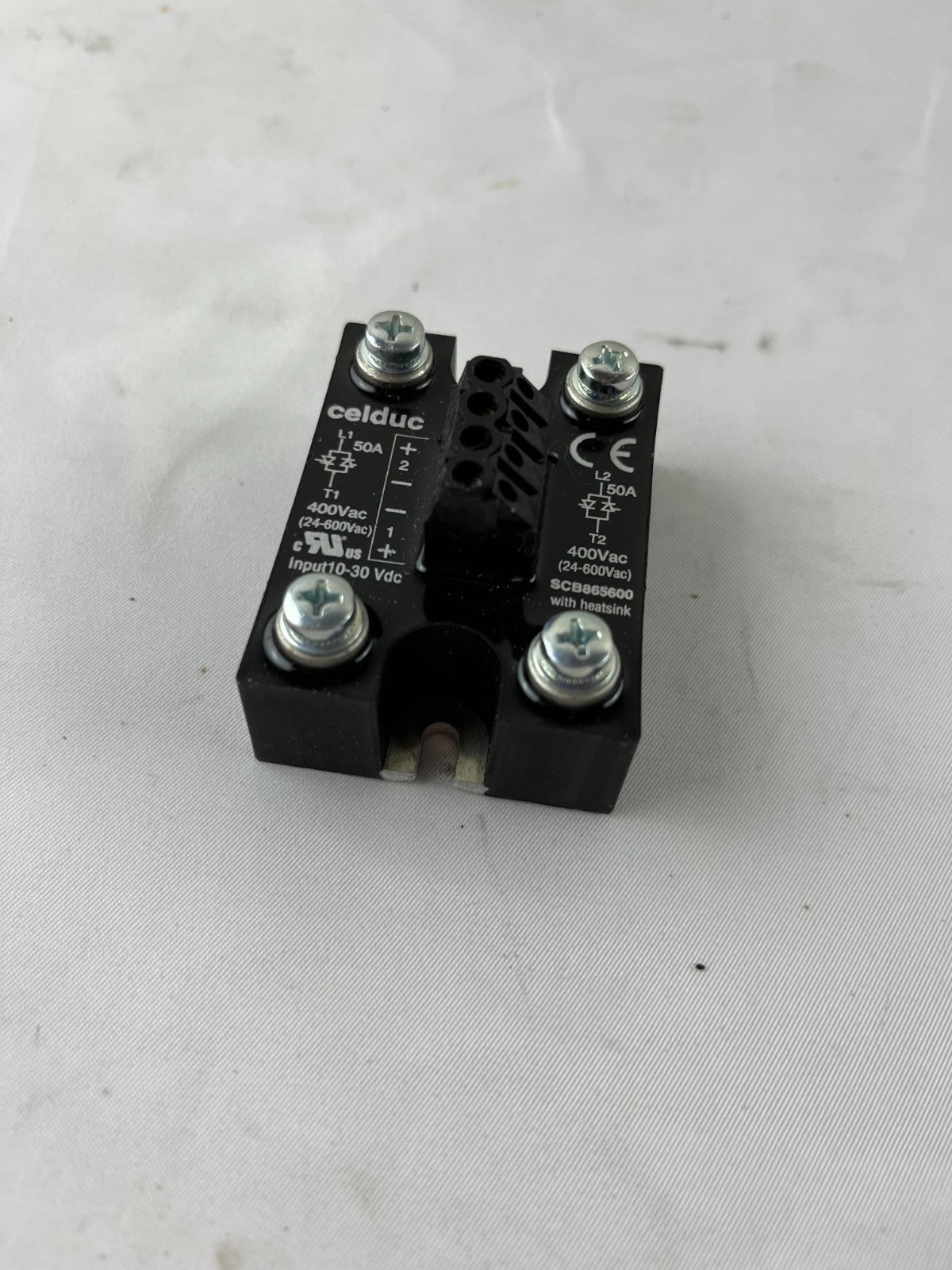 Celduc SCB865600 Solid State Relay 2‑Phase 50A 24‑600VAC 10–30VDC Control