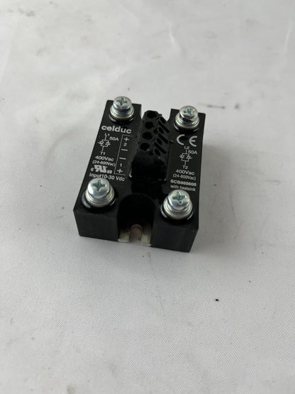 Celduc SCB865600 Solid State Relay 2‑Phase 50A 24‑600VAC 10–30VDC Control