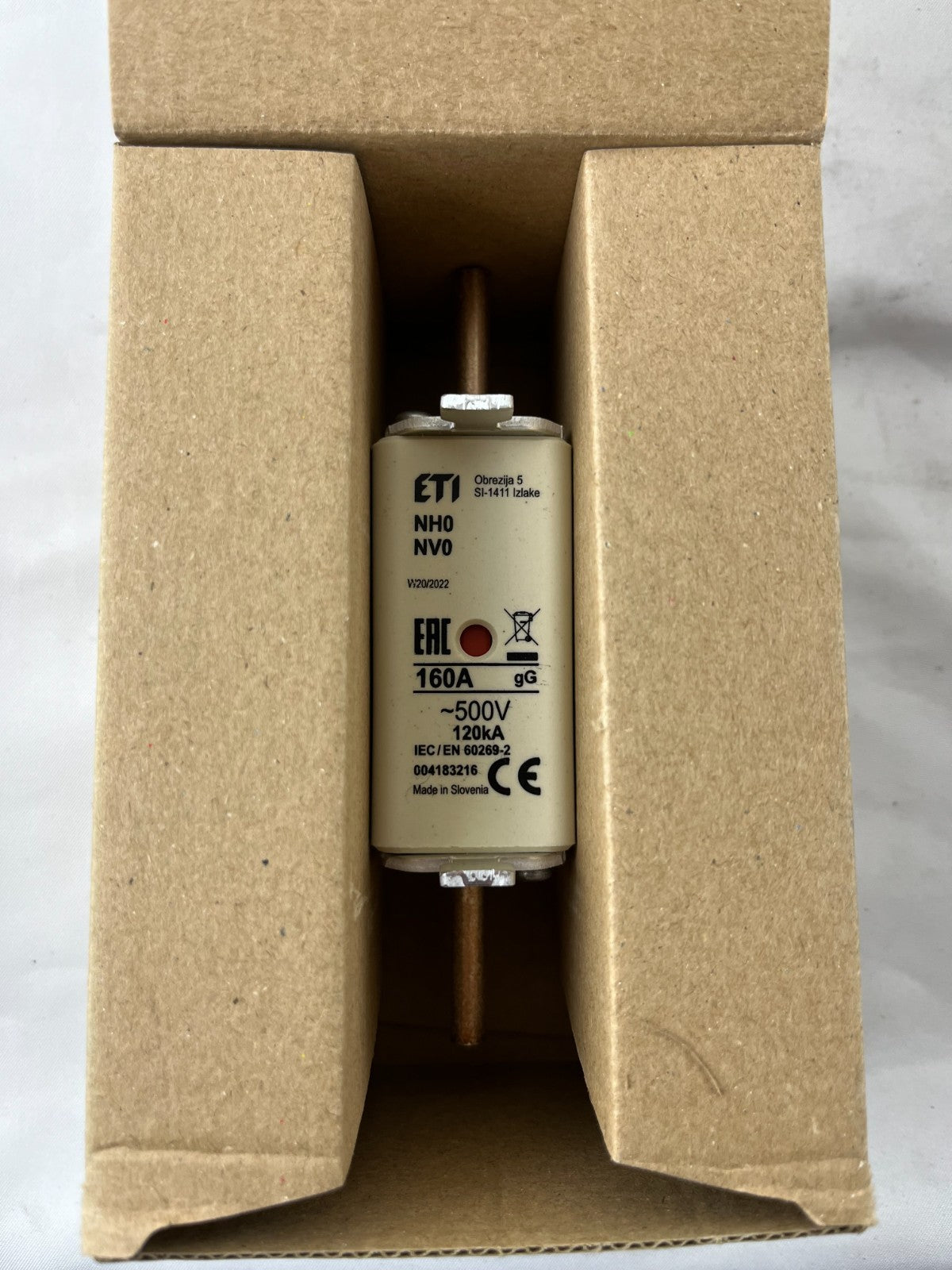 3x ETI NH0 NV0 Fuse Links 160A 500V gG 120kA 004183216 New in Box Slovenia
