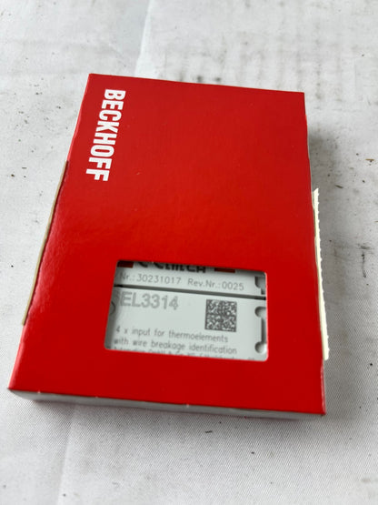 Beckhoff EL3314 EtherCAT Terminal 4‑Channel Thermocouple Analog Input 16‑Bit New