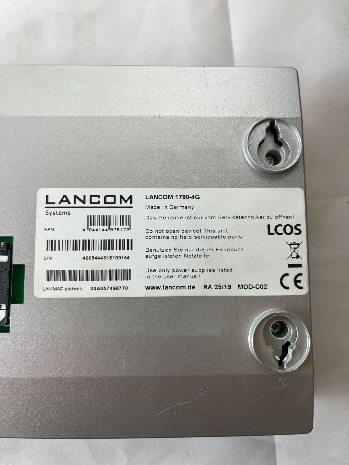 LANCOM 1790-4G LTE VPN Router Industrial Gigabit Ethernet WAN Used Spare Unit