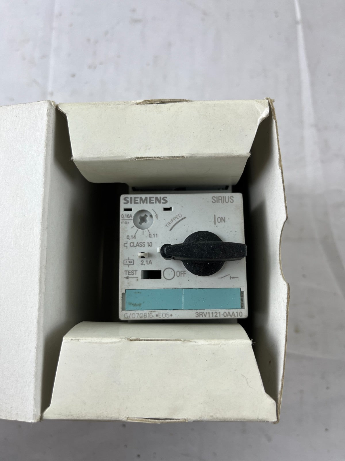 Siemens 3RV1121‑0AA10 SIRIUS Motor Protection Circuit Breaker 0.11–0.16A New