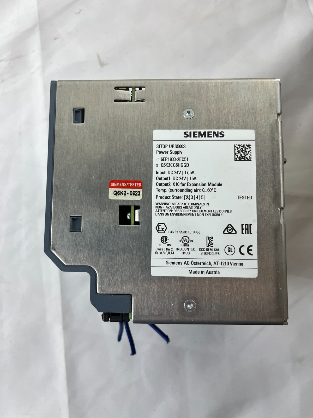 Siemens SITOP UPS500S 6EP1933-2EC51 24V 15A UPS Power Supply Tested Spare Unit