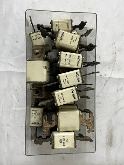 Bussmann 170E4317 80A 500V HL Fuses Lot Of Approx 18–20 Used Spare Units