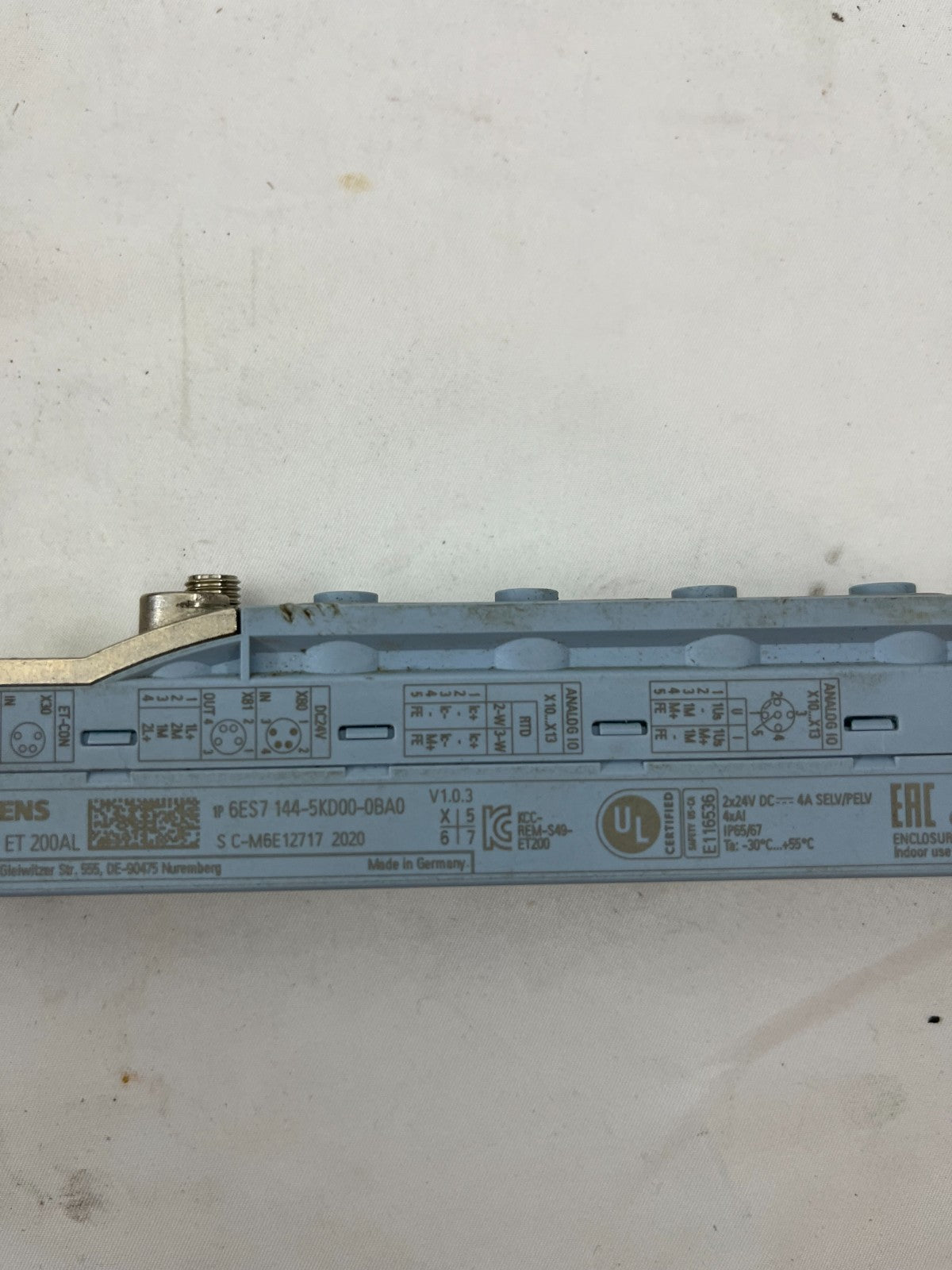 Siemens SIMATIC ET 200AL Analog Input Module 6ES7144-5KD00-0BA0 AI 4xU/I/RTD