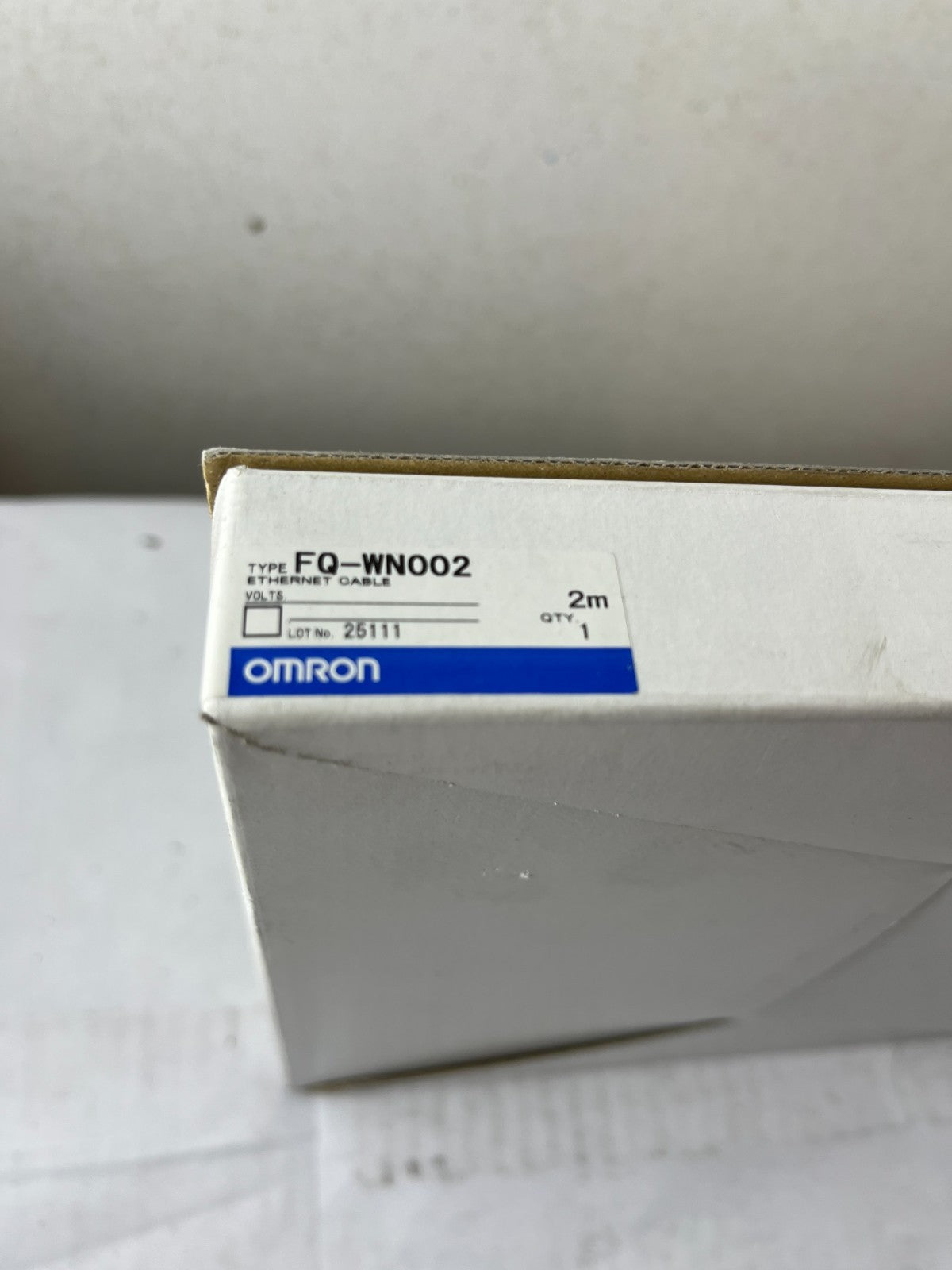 Omron FQ-WN002 Ethernet Cable 2 m for FQ Series Vision Sensor New Unused Spare