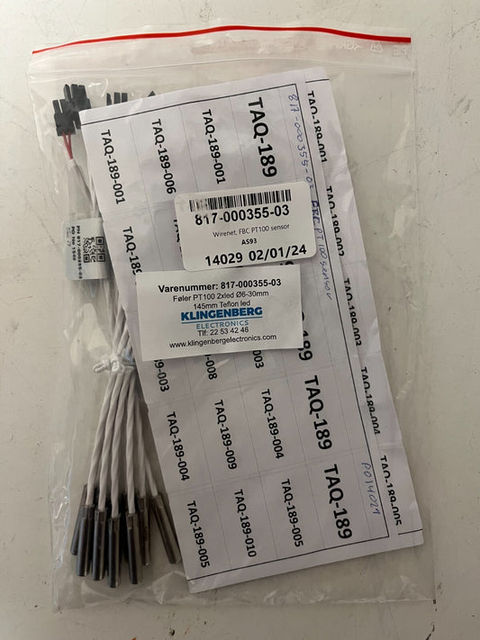 Lot of 10x Klingenberg PT100 Sensors 2xLed Ø6x30mm 145mm Teflon New Unused