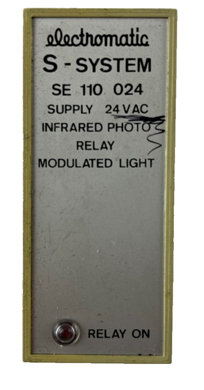 Electromatic SE 110 024 S‑System Infrared Photo Relay 24VAC Modulated Light