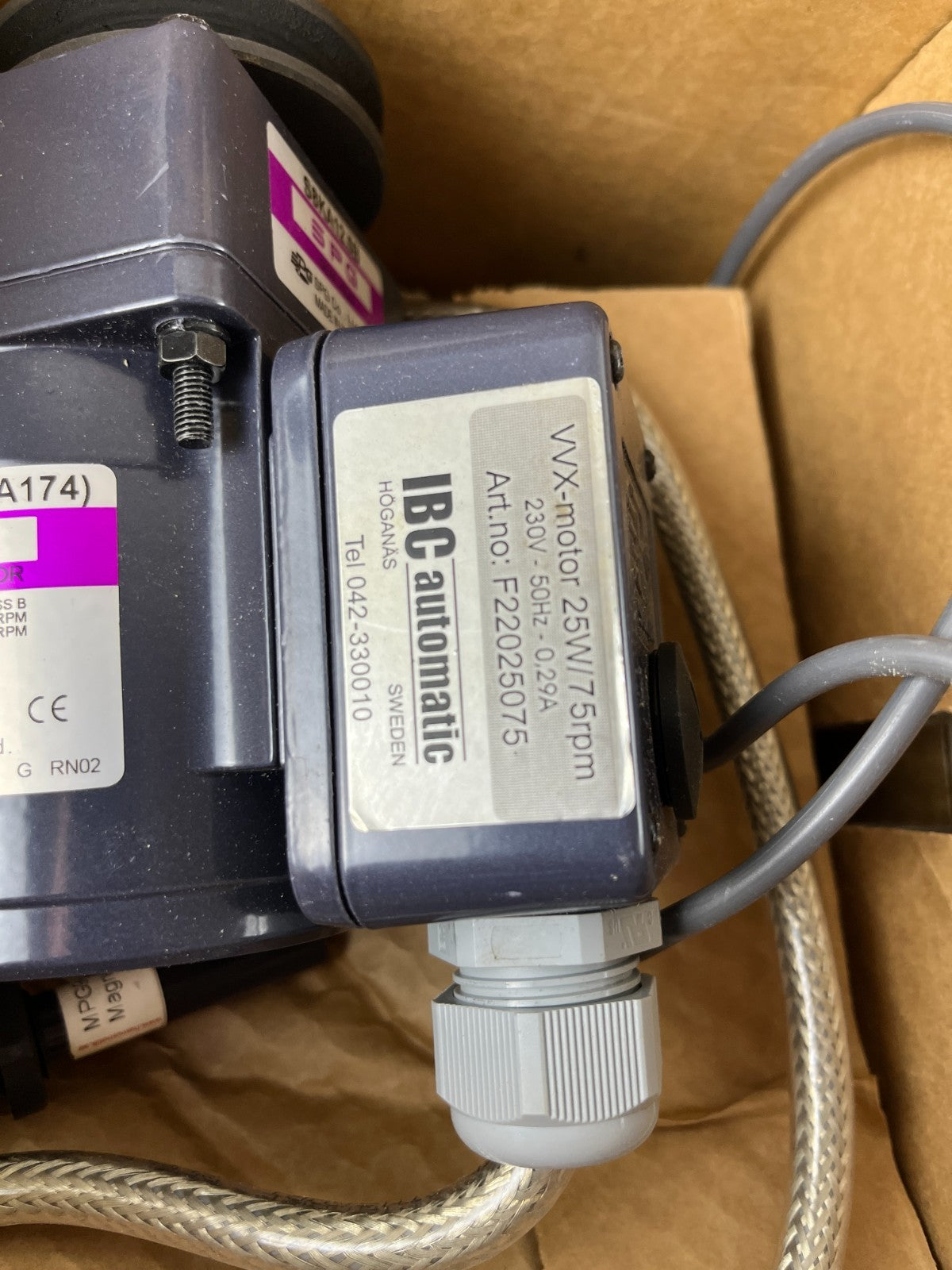 SPG S8I25GT-TCE Induction Motor 25W 220V 50/60Hz With IBC VVX 25W 75rpm New