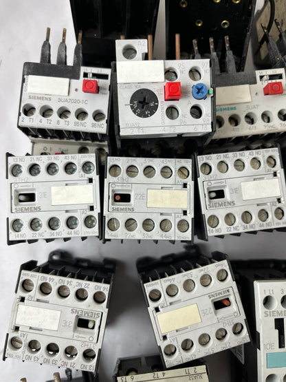 Siemens 3UA Series Thermal Overload Relay Mixed Lot Approx 30pcs Used Spares