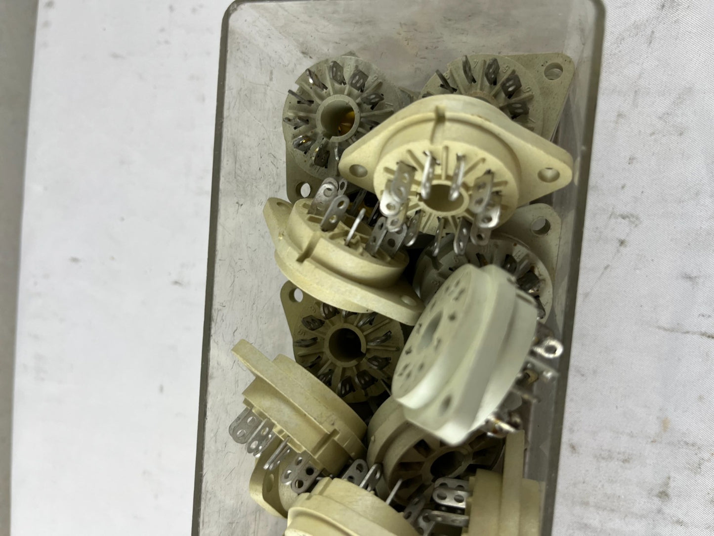 Industrial Relay Socket Lot Panel Mount Multi-Pin Relay Bases Vintage Control