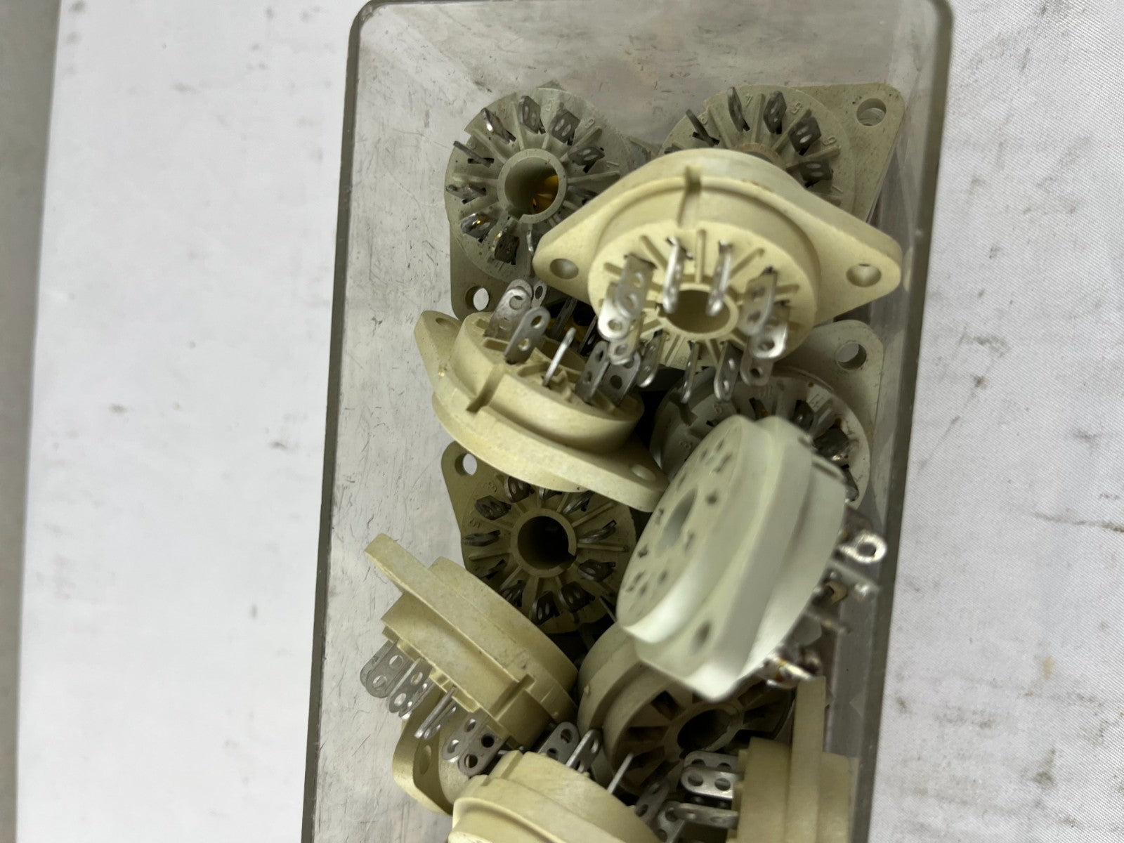 Industrial Relay Socket Lot Panel Mount Multi-Pin Relay Bases Vintage Control