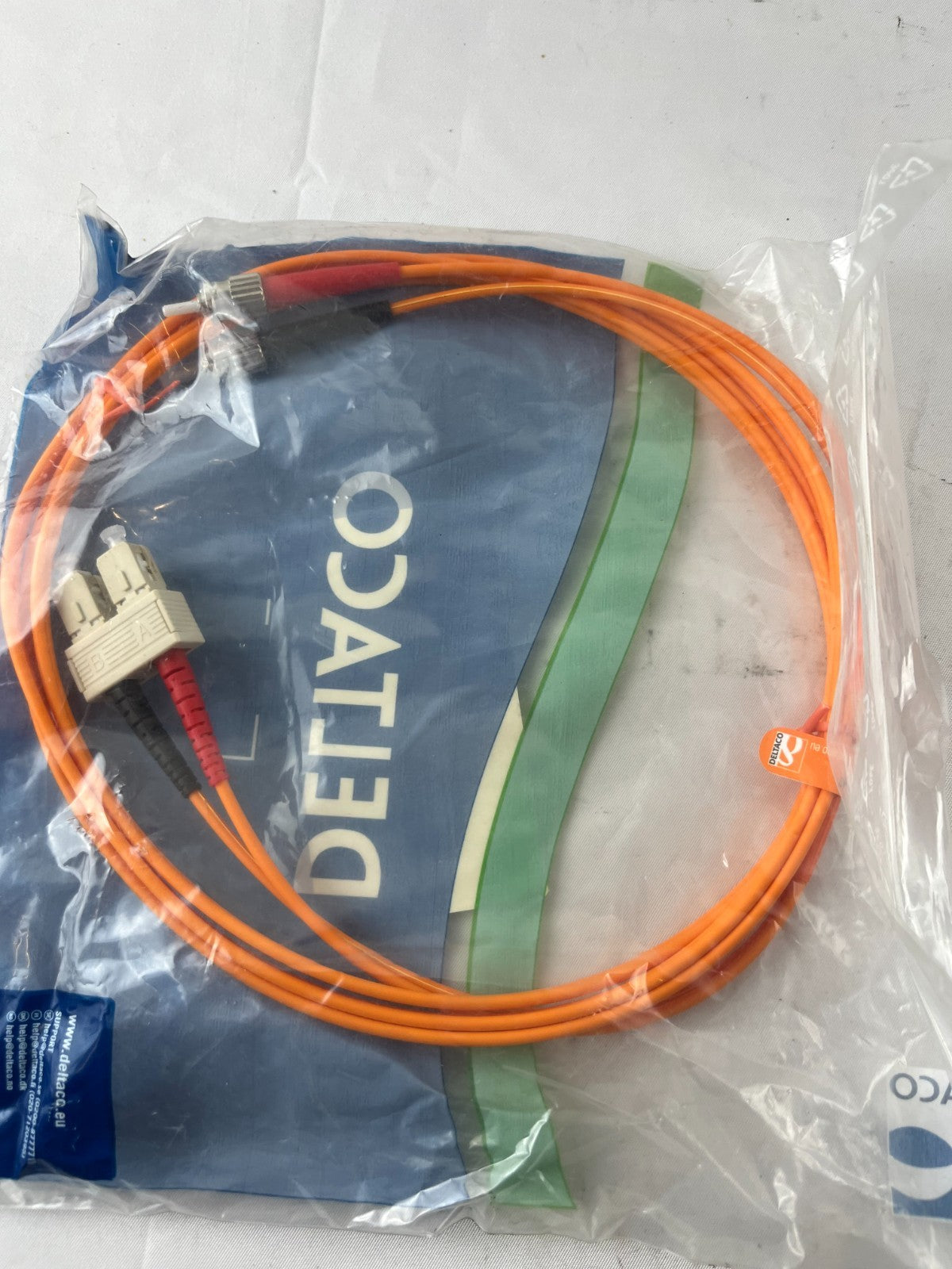 62.5/125 OM1 Fiber Patch Cable 2m SC Duplex to ST Duplex LSZH New Spare Part